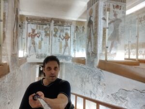 Burial chamber of ramses the third in my background.